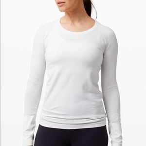 white lulu swiftly long sleeve size 6